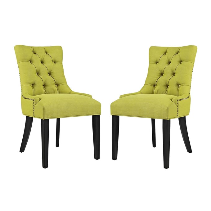 2 Modway Furniture Regent Wheatgrass Fabric Dining Side Chairs EEI-2743-WHE-SET