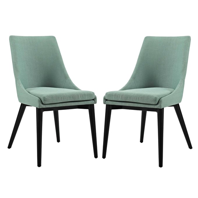 2 Modway Furniture Viscount Laguna Fabric Dining Side Chairs EEI-2745-LAG-SET