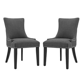 2 Modway Furniture mar Gray Fabric Dining Side Chairs