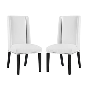 2 Modway Furniture Baron White Dining Chairs