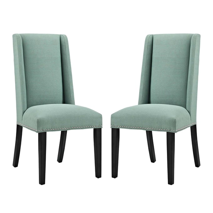 2 Modway Furniture Baron Laguna Fabric Dining Chairs EEI-2748-LAG-SET