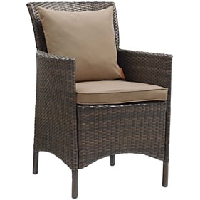 Modway Furniture Conduit Brown Mocha Outdoor Patio Dining Armchair