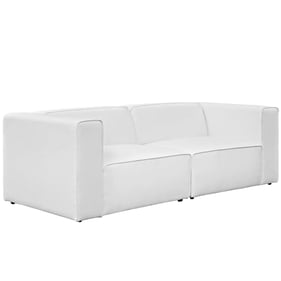 Modway Furniture Mingle White Upholstered Loveseat