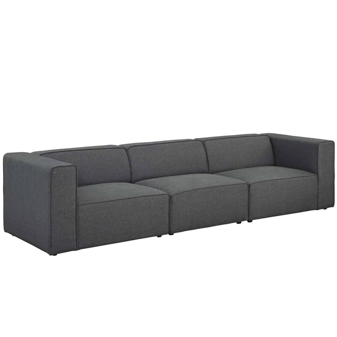 Modway Furniture Mingle Gray Upholstered Sofa EEI-2827-GRY