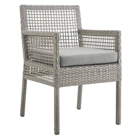 Modway Furniture Aura Gray Outdoor Patio Wicker Rattan Dining Armchair