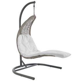 Modway Furniture Landscape Light Gray White Outdoor Patio Swing Chair