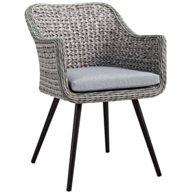 Modway Furniture Endeavor Gray Outdoor Patio Wicker Rattan Dining Armchair