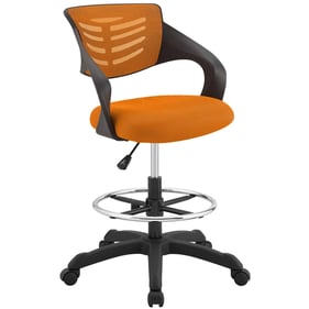 Modway Furniture Thrive Orange Mesh Drafting Chair