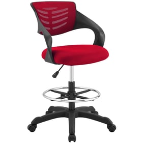 Modway Furniture Thrive Red Mesh Drafting Chair