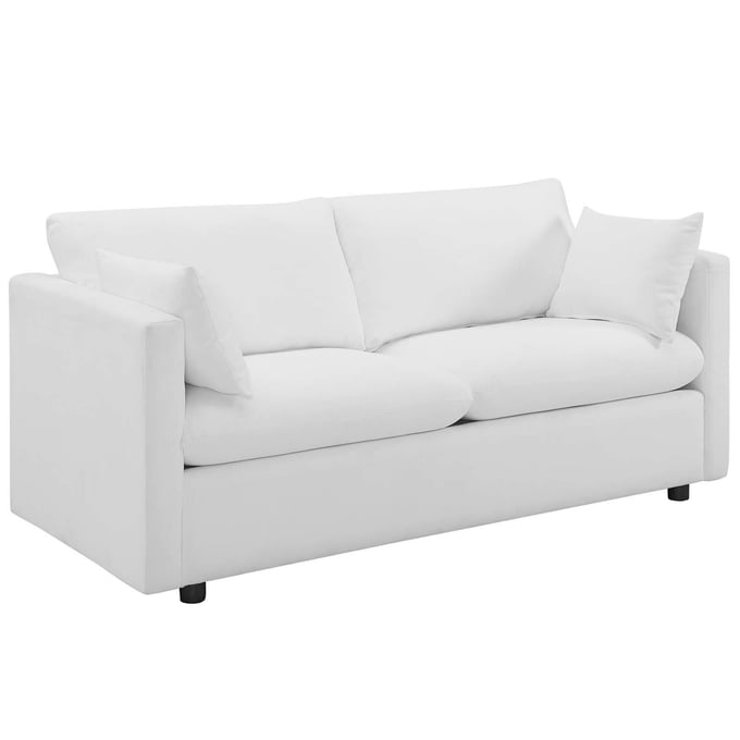 Modway Furniture Activate White Upholstered Sofa EEI-3044-WHI