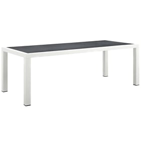 Modway Furniture Stance White Gray 90.5 Inch Outdoor Patio Dining Table