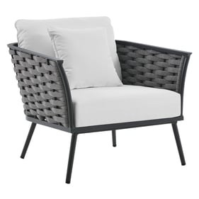 Modway Furniture Stance Gray White Outdoor Patio Armchair