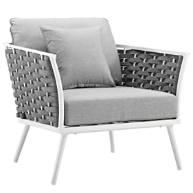 Modway Furniture Stance White Gray Outdoor Patio Armchair