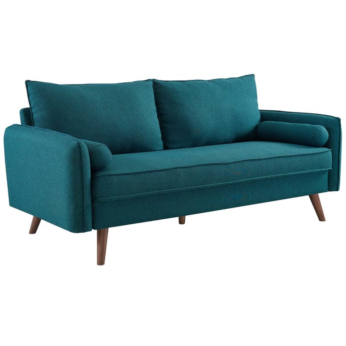 Modway Furniture Revive Teal Fabric Upholstered Sofa EEI-3092-TEA