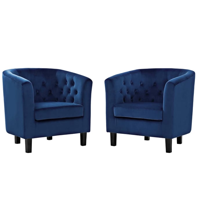 2 Modway Furniture Prospect Navy Armchairs EEI-3153-NAV-SET