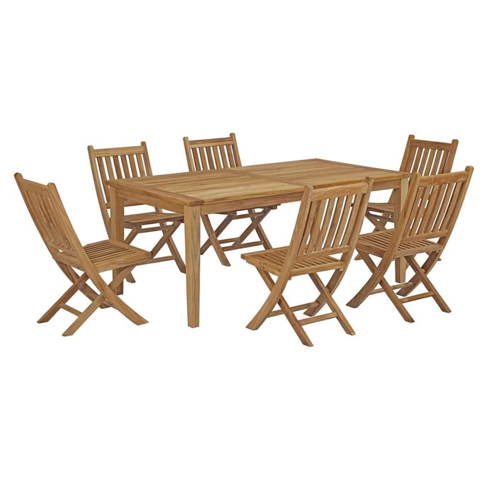 Modway Furniture Marina Natural 7pc Outdoor Patio Dining Set EEI-3205-NAT-SET