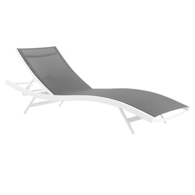 Modway Furniture Glimpse White Gray Outdoor Patio Lounge Chaise