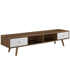 Modway Furniture Transmit Walnut White 70 Inch TV Stand