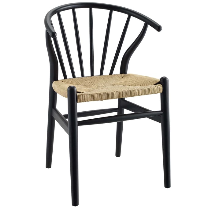 Modway Furniture Flourish Black Dining Side Chair EEI-3338-BLK