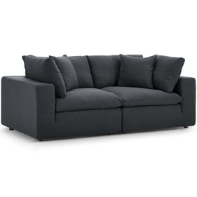 Modway Furniture Commix Gray Loveseat