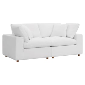 Modway Furniture Commix Pure White Down Filled Overstuffed 2pc Sectional So...