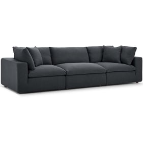 Modway Furniture Commix Gray 3 Seater Sofa