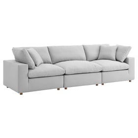 Modway Furniture Commix Light Gray Down Filled Overstuffed 3pc Sectional So...