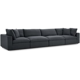 Modway Furniture Commix Gray Fabric 4pc Sectional