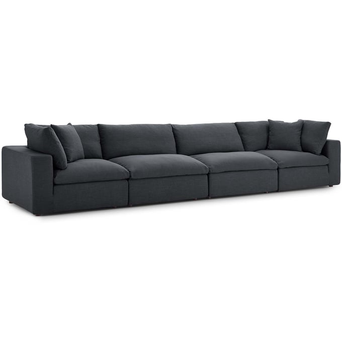 Modway Furniture Commix Gray Fabric 4pc Sectional EEI-3357-GRY