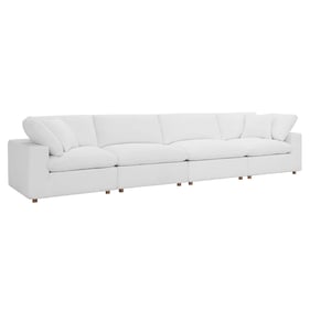 Modway Furniture Commix Pure White Down Filled 4pc Overstuffed Sectional So...