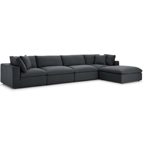 Modway Furniture Commix Gray 5pc Sectional