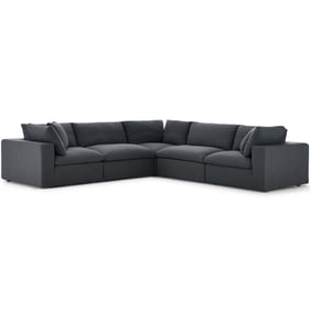 Modway Furniture Commix Gray Symmetrical 5pc Sectional