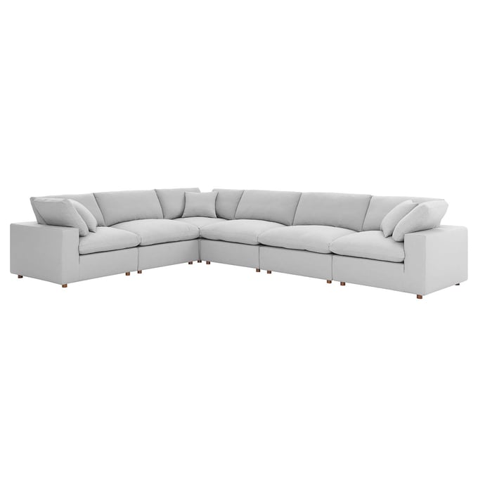 Modway Furniture Commix Light Gray 6pc Sectional EEI-3361-LGR