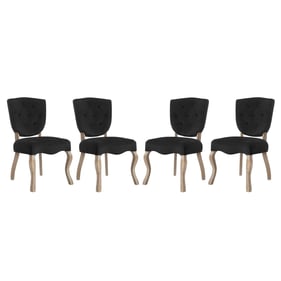 4 Modway Furniture Array Black Dining Side Chairs