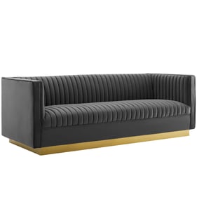 Modway Furniture Sanguine Gray Velvet Sofa