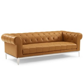 Modway Furniture Idyll Tan Leather Sofa