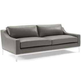 Modway Furniture Harness Gray Leather Sofa