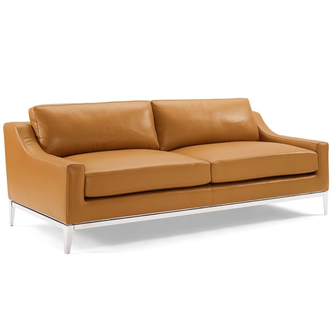 Modway Furniture Harness Tan Leather Sofa EEI-3444-TAN