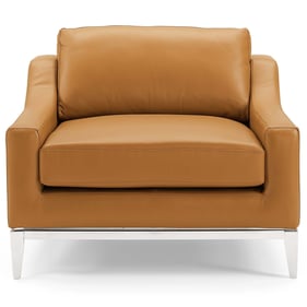 Modway Furniture Harness Tan Leather Armchair