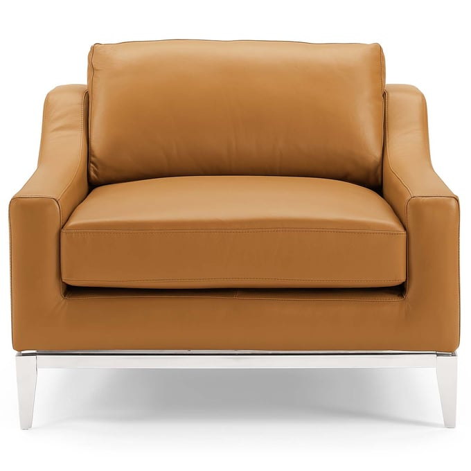 Modway Furniture Harness Tan Leather Armchair EEI-3446-TAN