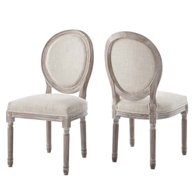 2 Modway Furniture Emanate Beige Fabric Dining Side Chairs