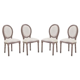 4 Modway Furniture Emanate Beige Fabric Dining Side Chairs