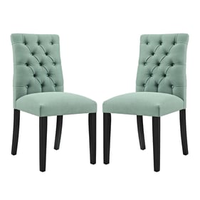 2 Modway Furniture Duchess Laguna Fabric Dining Chairs