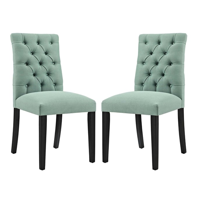 2 Modway Furniture Duchess Laguna Fabric Dining Chairs EEI-3474-LAG