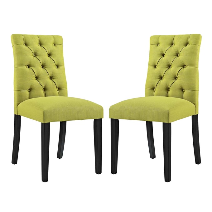 2 Modway Furniture Duchess Wheatgrass Fabric Dining Chairs EEI-3474-WHE