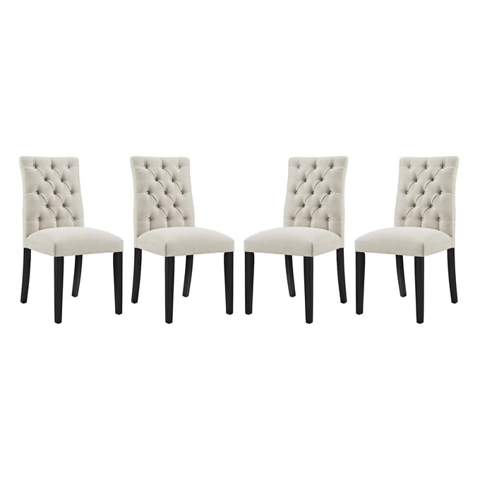 4 Modway Furniture Duchess Beige Fabric Dining Chairs EEI-3475-BEI