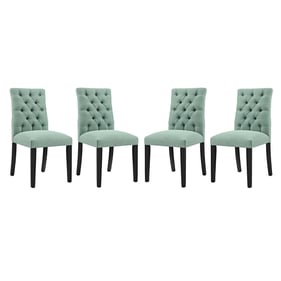 4 Modway Furniture Duchess Laguna Fabric Dining Chairs