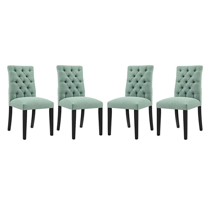 4 Modway Furniture Duchess Laguna Fabric Dining Chairs EEI-3475-LAG