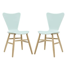 2 Modway Furniture Cascade Light Blue Dining Chairs