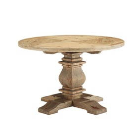 Modway Furniture Column Brown 47 Inch Round Dining Table